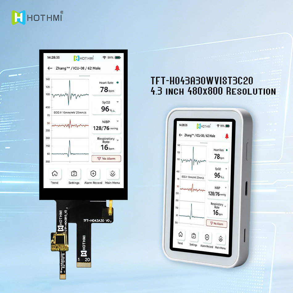 4.3-inch IPS full view TFT LCD display screen 480 × 800MIPI+IIC interface ST7701S+GT911 chip    0.jpg