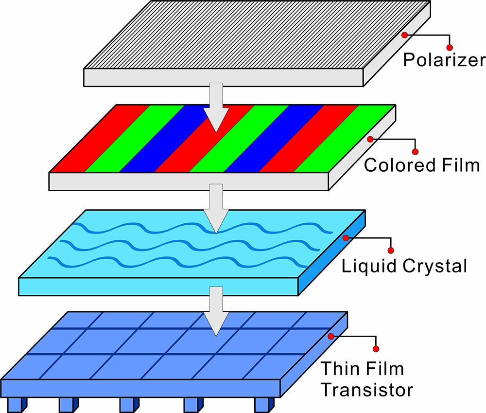 A combination of polarizer, thin-film transistor, and liquid crystal.jpg