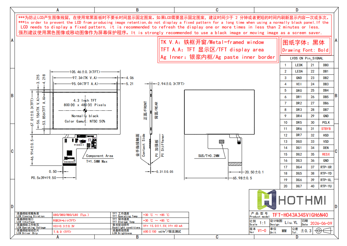 4.3-inch IPS full view Sunlight Readable TFT LCD display with 800x480 wide temperature RGB interface spec-table.png